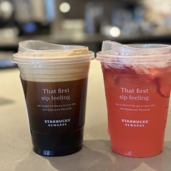 Starbucks - two cups of coffee on a counter - Coffee & Tea Near Me - New York, New York Starbucks - two cups of coffee on a counter - Coffee & Tea Near Me - New York, New York