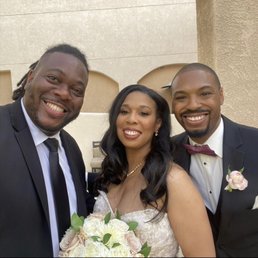 Chris and the happy couple