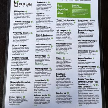Blu Jam Cafe - Menu - Breakfast & Brunch Near Me - Sherman Oaks, California Blu Jam Cafe - Menu - Breakfast & Brunch Near Me - Sherman Oaks, California