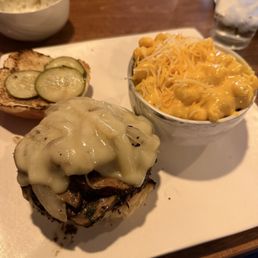 Burger and Mac. Burger and Mac.