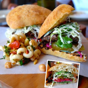 FnB - grilled lamb kofta, ruta pickles, cucumber raita, cabbage. I took couple of shots to show the pretty ingredients inside of the sandwich. - Gastropubs Near Me - Scottsdale, Arizona FnB - grilled lamb kofta, ruta pickles, cucumber raita, cabbage. I took couple of shots to show the pretty ingredients inside of the sandwich. - Gastropubs Near Me - Scottsdale, Arizona