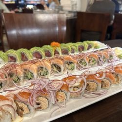 Ozora Sushi Restaurant - Shrek Roll, Pink Panther, and Garlic Salmon Roll