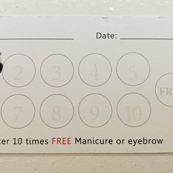 Able Nail Spa - Able loyalty card - after 10 visits get free regular manicure or eyebrow - Nail Salons Near Me - New York, New York