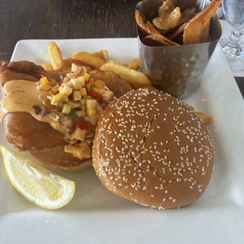 Pilot House - Tempura fish sandwich - Seafood Near Me - Sandwich, Massachusetts Pilot House - Tempura fish sandwich - Seafood Near Me - Sandwich, Massachusetts