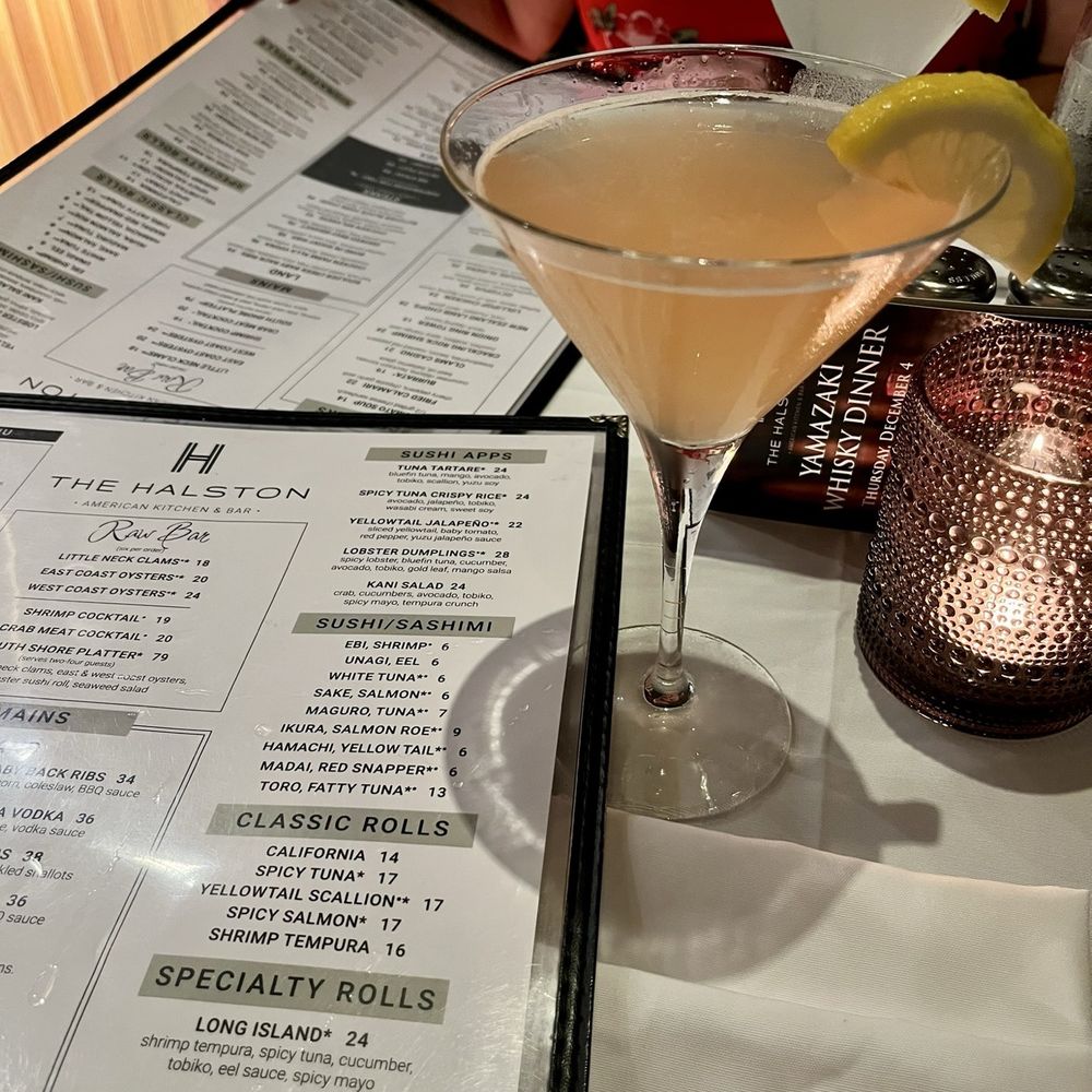 The Halston - Water Lily cocktail- delish!!! - American Near Me - Melville, New York The Halston - Water Lily cocktail- delish!!! - American Near Me - Melville, New York