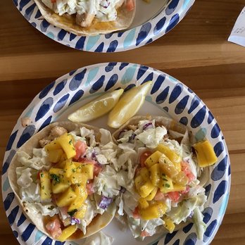 Coconuts Fish Cafe - Two fish tacos- this time the slaw was a bit much! - Seafood Near Me - Kihei, Hawaii Coconuts Fish Cafe - Two fish tacos- this time the slaw was a bit much! - Seafood Near Me - Kihei, Hawaii