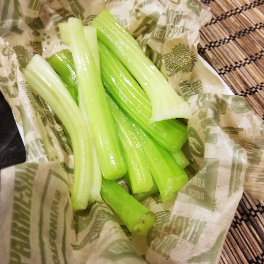 Wingstop - Large celery sticks. Yeah you get the equivalent of maybe 2 stalks of celery for $3 - Chicken Wings Near Me - Lake Forest, California Wingstop - Large celery sticks. Yeah you get the equivalent of maybe 2 stalks of celery for $3 - Chicken Wings Near Me - Lake Forest, California