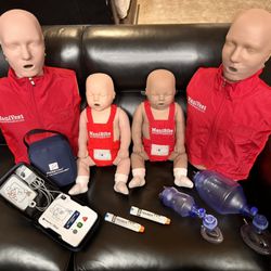 Valley Mobile CPR Training & Certifications - Professional equipment with feedback and rate monitors. This equipment assists you in knowing you are giving high quality CPR.