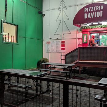 Pizzeria Davide - Ordering window and outdoor seating area - Pizza Near Me - Pittsburgh, Pennsylvania