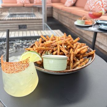 Flora Rooftop Bar - Garlic parm fries - delish - Lounges Near Me - El Segundo, California