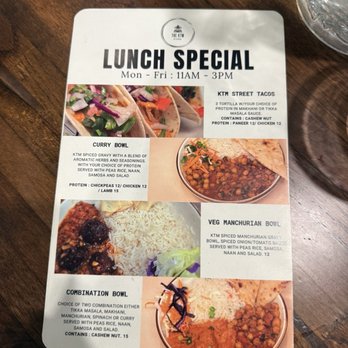 The KTM Kitchen - Lunch menu - Indian Near Me - Chicago, Illinois The KTM Kitchen - Lunch menu - Indian Near Me - Chicago, Illinois