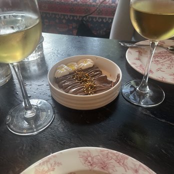 Beatnik On The River - Chocolate Pot de Creme (overpriced pudding with a smear of cool whip) - Cocktail Bars Near Me - Chicago, Illinois