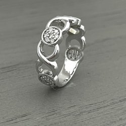 Lafiny Jewelry - Custom 14K white gold and diamonds ring