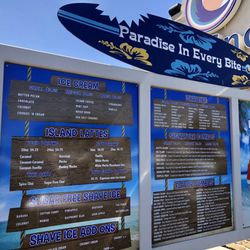 Tiki Snow - Menu board