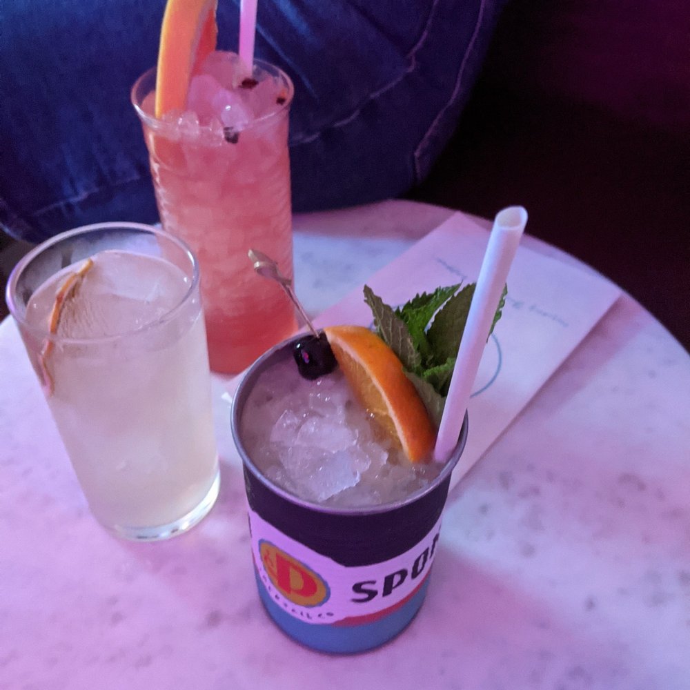 Plain Spoke Cocktail Company - Hibiscus cooler, Sazerac, Nitro Mai Tai, Evergreen Collins - Cocktail Bars Near Me - Madison, Wisconsin
