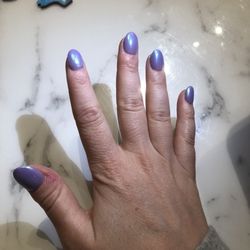Red Nails - Lavender CHROME dip set