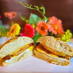 The Heavenly Roast - Bacon & Egg Bagels