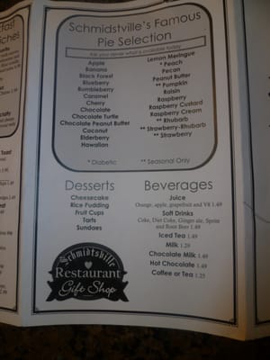 Menu photo 3 Schmidtsville Restaurant Wellesley, ON Menu photo 3 Schmidtsville Restaurant Wellesley, ON