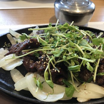 Dish Korean Cuisine - Bulgogi, slightly sweet, cooked perfectly, served sizzling - Korean Near Me - Chamblee, Georgia Dish Korean Cuisine - Bulgogi, slightly sweet, cooked perfectly, served sizzling - Korean Near Me - Chamblee, Georgia