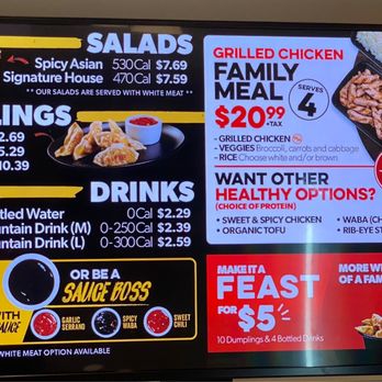 WaBa Grill - Menu Jan. 2022 - Fast Food Near Me - San Pedro, California
