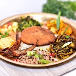 Kathmandu Curry and Bar - Newari platter, healthy and balanced nutrition.