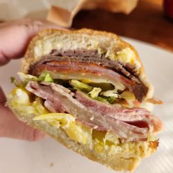 Sandy's Deli & Bakery - Sandy's - The Godfather Sandwich, cross section