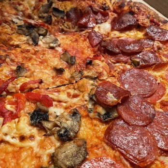 Domino's Pizza - Looks like the toppings were just thrown back on after it was dropped and they thought that was acceptable to give me to eat. - Pizza Near Me - Circle Pines, Minnesota Domino's Pizza - Looks like the toppings were just thrown back on after it was dropped and they thought that was acceptable to give me to eat. - Pizza Near Me - Circle Pines, Minnesota