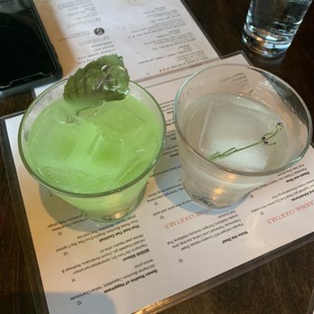 BODHI - Mezcal tequila drink on left - Thai Near Me - Indianapolis, Indiana