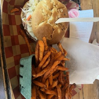 Pigwich - Pulled Pork PIGWICH and sweet potato fries - Sandwiches Near Me - Kansas City, Missouri Pigwich - Pulled Pork PIGWICH and sweet potato fries - Sandwiches Near Me - Kansas City, Missouri