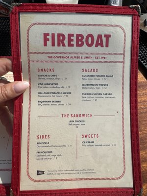 Menu photo 3 Fireboat New York, NY