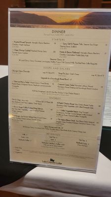 Menu photo 6 Lake Crescent Lodge Port Angeles, WA Menu photo 6 Lake Crescent Lodge Port Angeles, WA