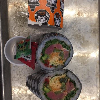 Mi'hito Sushi Laboratory - Flaming dragon sushi burrito - Japanese Near Me - Mississauga, Ontario