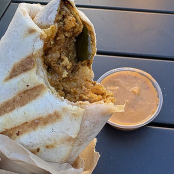 Cafe Red - chorizo breakfast burrito w arbol chile sauce (best sauce) - Coffee & Tea Near Me - Seattle, Washington Cafe Red - chorizo breakfast burrito w arbol chile sauce (best sauce) - Coffee & Tea Near Me - Seattle, Washington