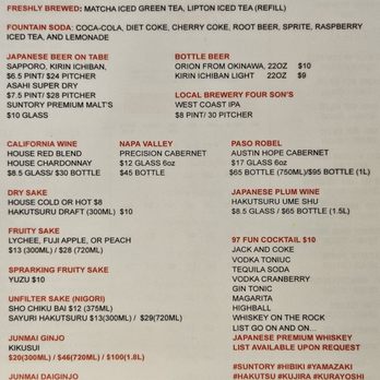 Cal Shabu - Menu - drinks - Japanese Near Me - Fountain Valley, California