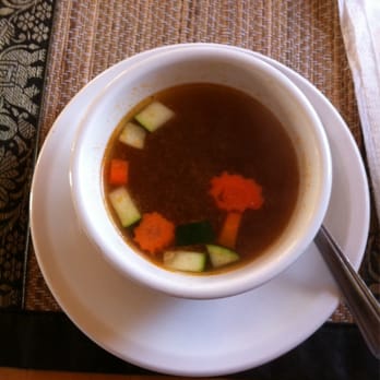 Aroma Thai - Mini veg. soup comes w/ lunch specials - Thai Near Me - Imperial Beach, California