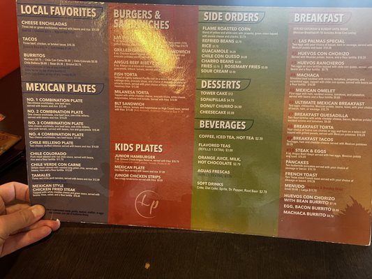 Menu photo 2 Las Palmas Mexican Restaurant El Paso, TX Menu photo 2 Las Palmas Mexican Restaurant El Paso, TX