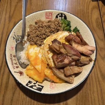 Yu Noodles - R2. Chicken Leg over Rice with Fried Egg - Chinese Near Me - Arlington, Virginia Yu Noodles - R2. Chicken Leg over Rice with Fried Egg - Chinese Near Me - Arlington, Virginia