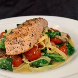 Crescent Lounge - One of our Weekly Specials..Salmon Linguine