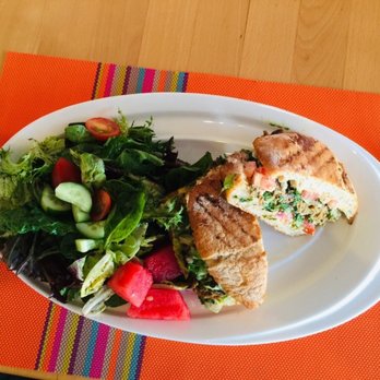 Turquoise Restaurant - A panini with a side salad. - Mediterranean Near Me - Redondo Beach, California Turquoise Restaurant - A panini with a side salad. - Mediterranean Near Me - Redondo Beach, California