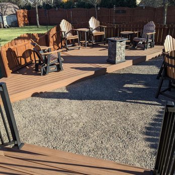 BlackBeard Construction - Large triangle Main deck which is now all maintenance free and ready for summer. - Roofing Near Me