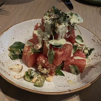 Rumi's Kitchen - Colony Square - Watermelon Salad...This unique and good - Persian/Iranian Near Me - Atlanta, Georgia Rumi's Kitchen - Colony Square - Watermelon Salad...This unique and good - Persian/Iranian Near Me - Atlanta, Georgia