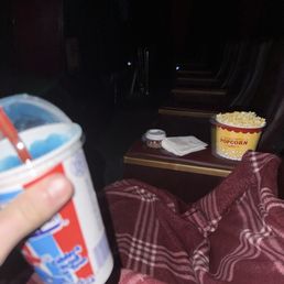 Front row seats comfy blankets and good popcorn and icee