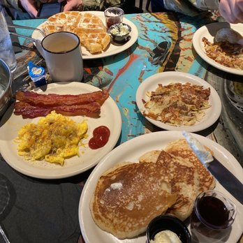 Brunch Snob - Pancake stack, scrambled eggs w/ cheese and bacon and hash browns. - Breakfast & Brunch Near Me - Phoenix, Arizona Brunch Snob - Pancake stack, scrambled eggs w/ cheese and bacon and hash browns. - Breakfast & Brunch Near Me - Phoenix, Arizona