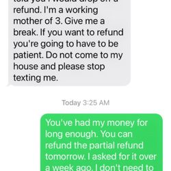 OC Lil Swimmers - Her rude snap about me asking when I'm getting my refund