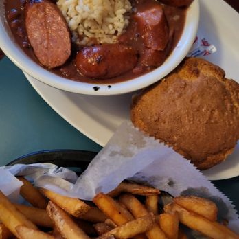 Poor House Bistro - Red beans and rice, cajun fries 5/5 - Cajun/Creole Near Me - San Jose, California