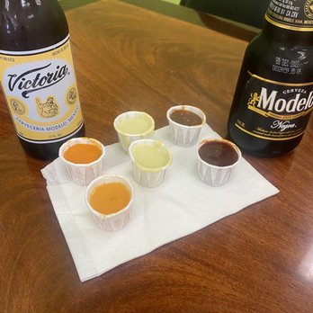 Taco's Don Paco - Beers and 5 of their salsas! - Mexican Near Me - Vista, California Taco's Don Paco - Beers and 5 of their salsas! - Mexican Near Me - Vista, California