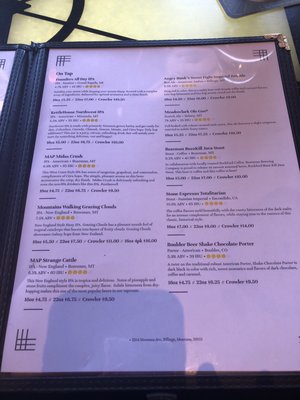 Menu photo 4 BAR MT Billings, MT