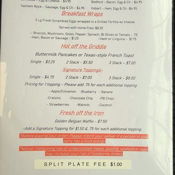 Central Street Cafe - Menu - Breakfast & Brunch Near Me - East Bridgewater, Massachusetts