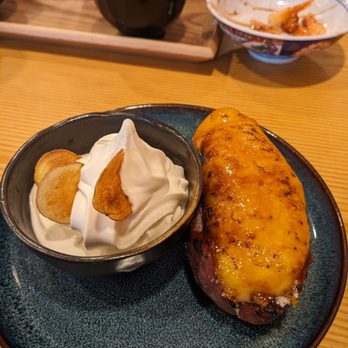 Tendon Kohaku - Sweet potato creme brulee - Japanese Near Me - Bellevue, Washington