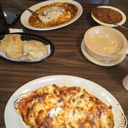 Joe's Pasta & Pizza - Amazing huge portions of Lasagne, homemade Garlic Bread and Chicken Pharm. Very good!